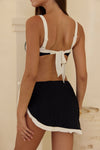 'Monroe' sarong - Black/Cream